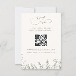 Wildblumen Woodland Garden Floral QR CODE RSVP Karte
