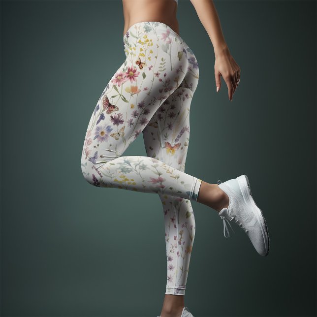 Wildblumen Yoga Whimsisches Wasser Leggings (Von Creator hochgeladen)