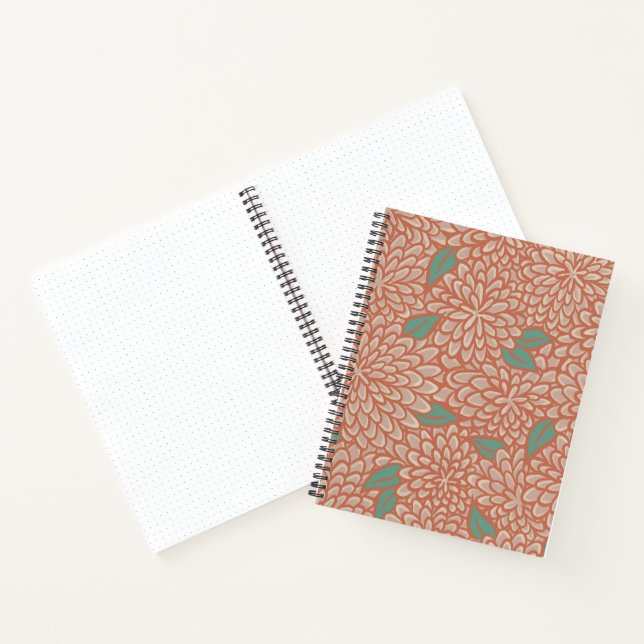 Wildblumen - Zinnia - Bullet Journal - Orange Notizbuch (Innenseite)