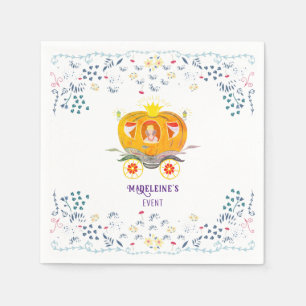 Wildblumen zum Geburtstag von Kürbisprinzessinnen Serviette