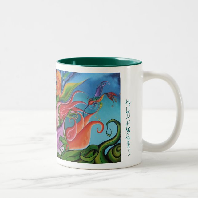 Wildblumen Zweifarbige Tasse (Rechts)