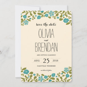 Wildblumenblüten Merken Sie sich den Termin Save The Date