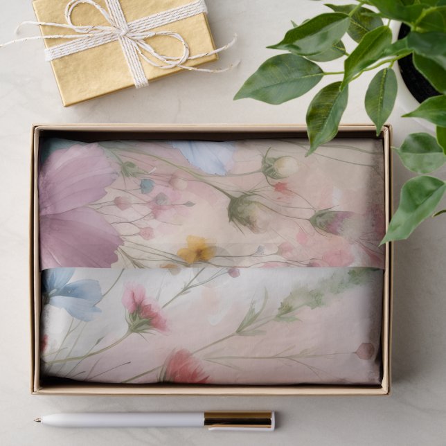 Wildblumenblüten Seidenpapier (Geschenk)