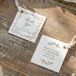 Wildblumenblüten Vintage Floral Brautschauer Geschenkanhänger