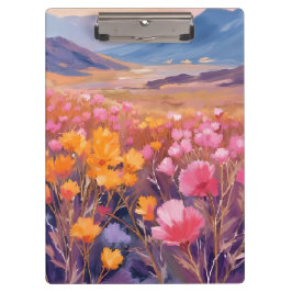 Wildblumenfeld | Florale Landschaftsmalerei Klemmbrett