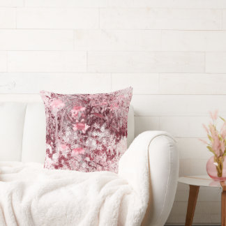 Wildblumenfeld Impressionismus-Mauve Kissen