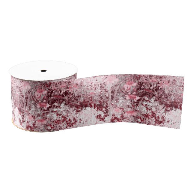 Wildblumenfeld Impressionismus-Mauve Ripsband (Spule)