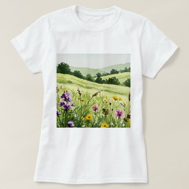 Wildblumenfeld T-Shirt (Design vorne)