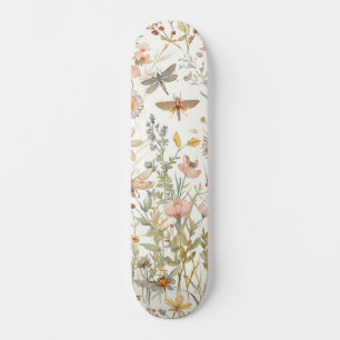 Wildblumengarten Botanische Schmetterlinge Floral Skateboard