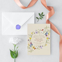 Wildblumengarten-Hochzeitseinladung Einladung