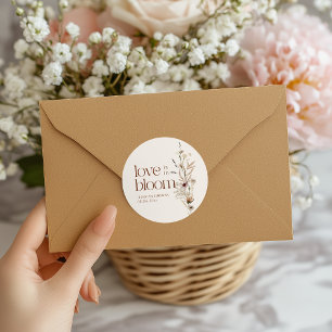 Wildblumengarten Liebe ist in Blüte Runder Aufkleber