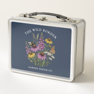 Wildblumengarten-Metall-Samendose oder Lunchbox