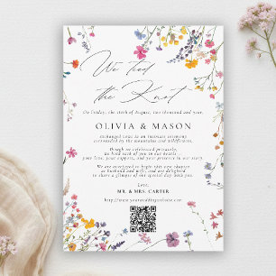 Wildblumengarten Moderne Chic Hochzeitsankündigung Einladung