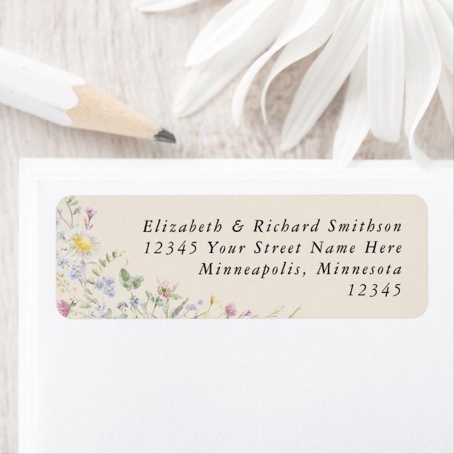 Wildblumengarten Warme Erdtöne Hochzeitsadresse (Insitu)