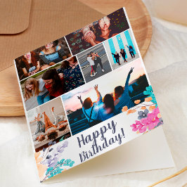 Wildblumengebirge Geburtstag 7 Foto Gitter Karte