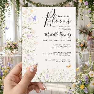 Wildblumenliebe ist in voller Blüte Brautparty Einladung