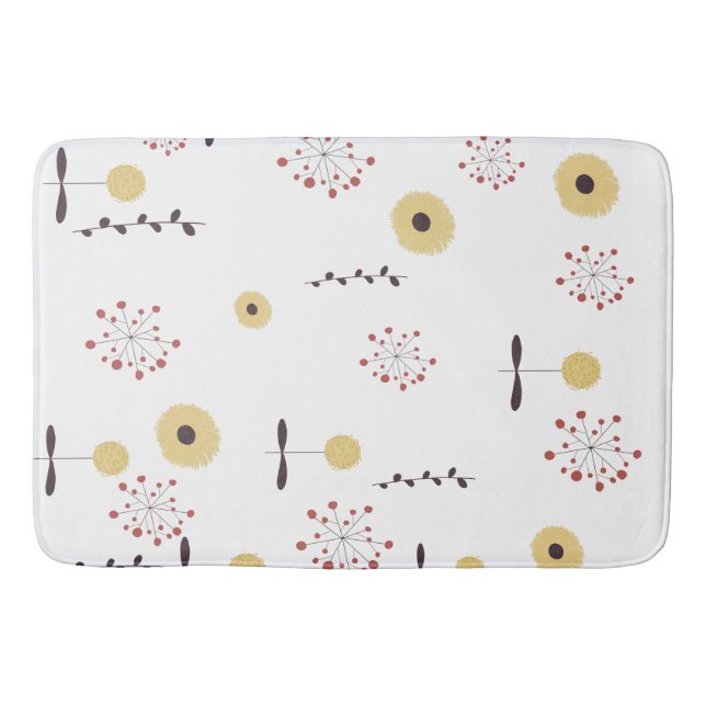 Wildblumenmuster Boho Badematte (Vorderseite)