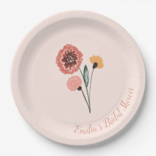 Wildblumenstrauß Florale Kunst Brautparty  Pappteller