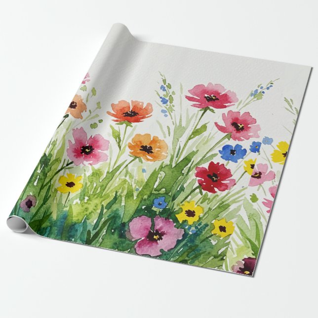 Wildblumenstrauß Geschenkpapier (Ungerollt)