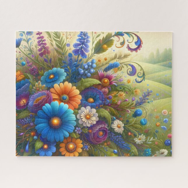 Wildblumenstrauß Puzzle (Horizontal)