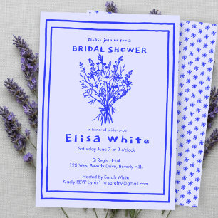 Wildblumenstrauß Rustikale Whimsical Brautparty Einladung