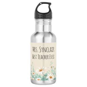 Wildblumenwiese Bester Lehrer Aller Zeiten Würdigu Edelstahlflasche