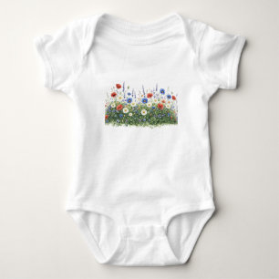 Wildblumenwiese botanischer Garten Blumen Baby Strampler