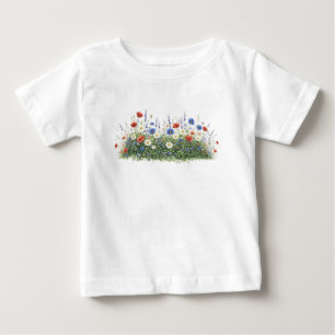 Wildblumenwiese botanischer Garten Blumen Baby T-shirt