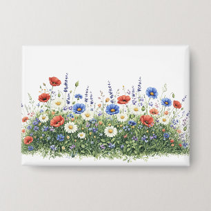 Wildblumenwiese botanischer Garten Blumen Button