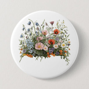 Wildblumenwiese Botanischer Garten Blumen Button