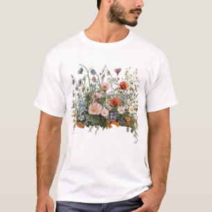 Wildblumenwiese botanischer Garten Blumen T-Shirt