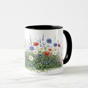 Wildblumenwiese botanischer Garten Blumen Tasse