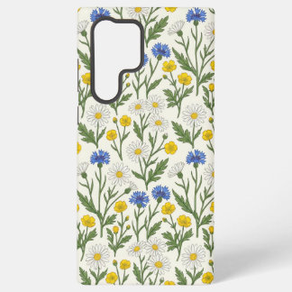 Wildblumenwiese Harmonie – Gänseblümchen & Kornblu Samsung Galaxy Hülle