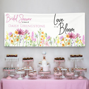 Wildblumenwiese Liebe ist in Blüte Brautparty Banner