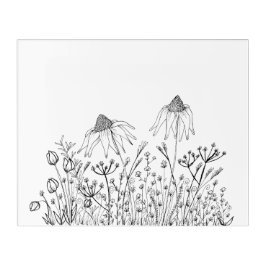 Wildblumenzeichnen Acryl Wandkunst