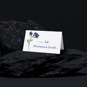 Wildblüte Classic Blue Bohemisch Garden Blume Platzkarte