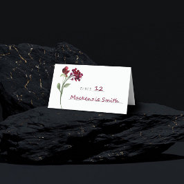 Wildblüte | Crimson Red Bohemisch Garden Blume Platzkarte