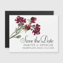 Wildblüte | Crimson Red Save the Date Bohemisch Magneteinladung