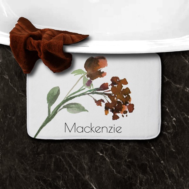 Wildblüte | Terracotta Orange Bohemisch Badematte (Von Creator hochgeladen)