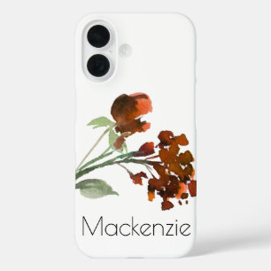 Wildblüte   Terracotta Orange Bohemisch iPhone 16 Hülle