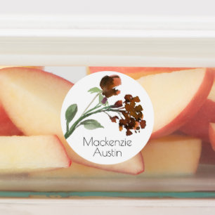 Wildblüte Terracotta Orange Bohemisch Etiketten