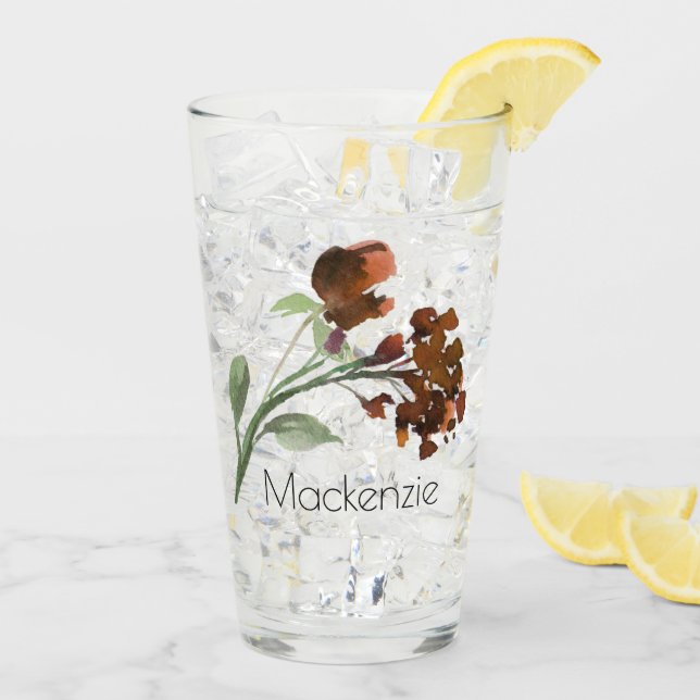 Wildblüte | Terracotta Orange Bohemisch Glas (Rückseite Ice)