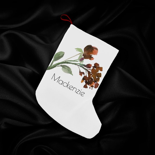 Wildblüte | Terracotta Orange Bohemisch Kleiner Weihnachtsstrumpf (Von Creator hochgeladen)