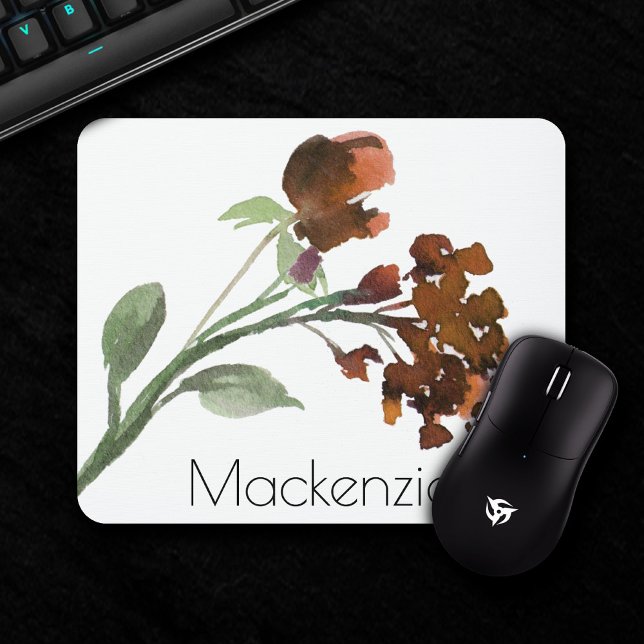 Wildblüte | Terracotta Orange Bohemisch Mousepad (Von Creator hochgeladen)