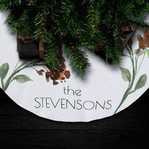 Wildblüte   Terracotta Orange Bohemisch Polyester Weihnachtsbaumdecke