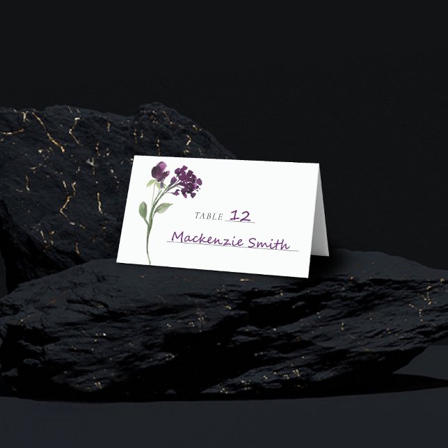 Wildblüte | Tief Lila Blume im Bohemischen Garten Platzkarte (Von Creator hochgeladen)