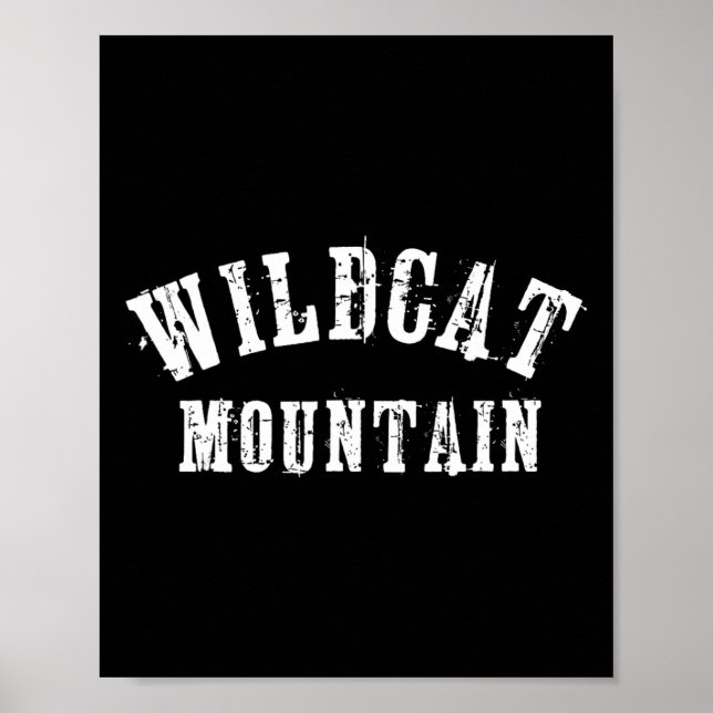Wildcat Mountain Grungy Rustic Artisian Kühner Ski Poster (Vorne)
