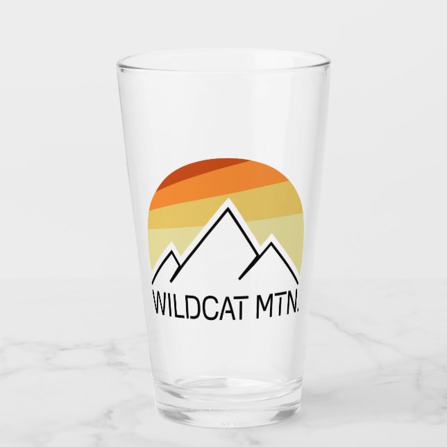 Wildcat Mountain New Hampshire Retro Glas (Vorderseite)