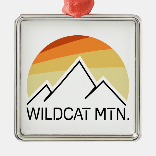 Wildcat Mountain New Hampshire Retro Ornament Aus Metall (Vorne)