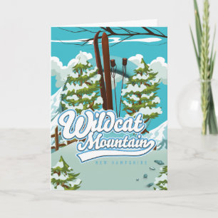 Wildcat Mountain New Hampshire Ski Plakat Urlaub Feiertagskarte